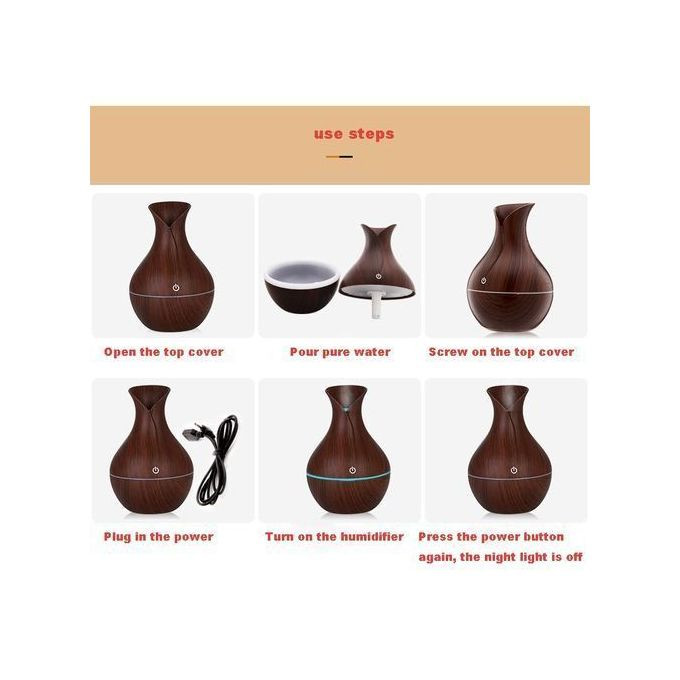 Wooden Electric Air Freshener Humidifier - Brown