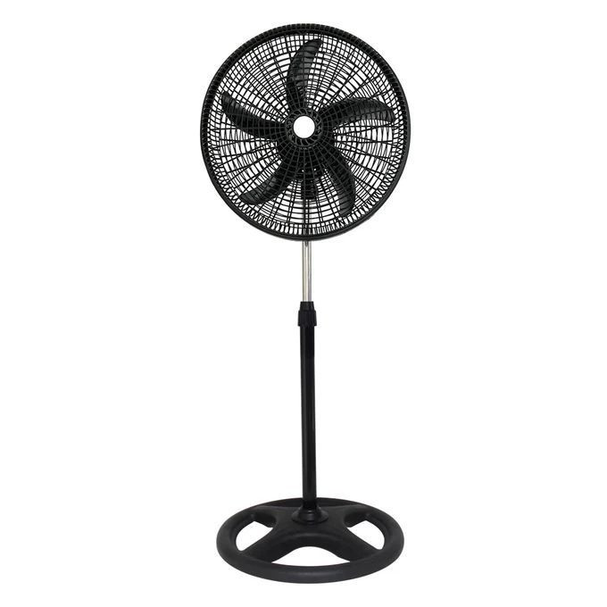 Standing Office Oscillating & Adjustable Electric Fan -Silver,Black