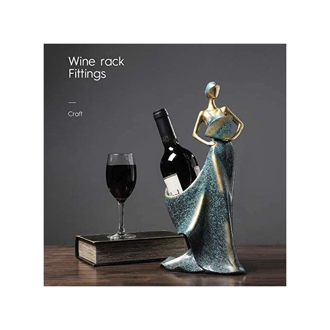 Blue Wine Rack & Whisky Bottle Holder Shelf Decoration