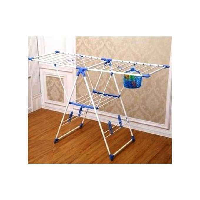 Clothes Drying Rack - White,Blue
