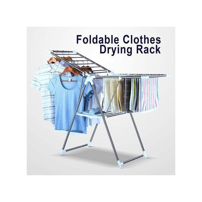 Clothes Drying Rack - White,Blue