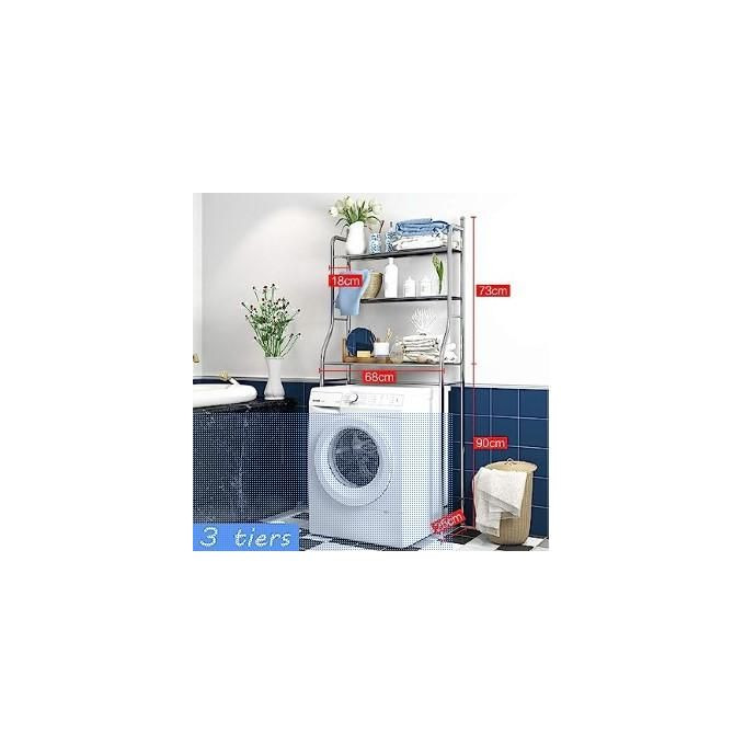 2/3 Tiers Stainless Steel Storage Rack Over Toilet/Bathroom/Laundry/Washing Machine Shelf Unit Organizer - Silver