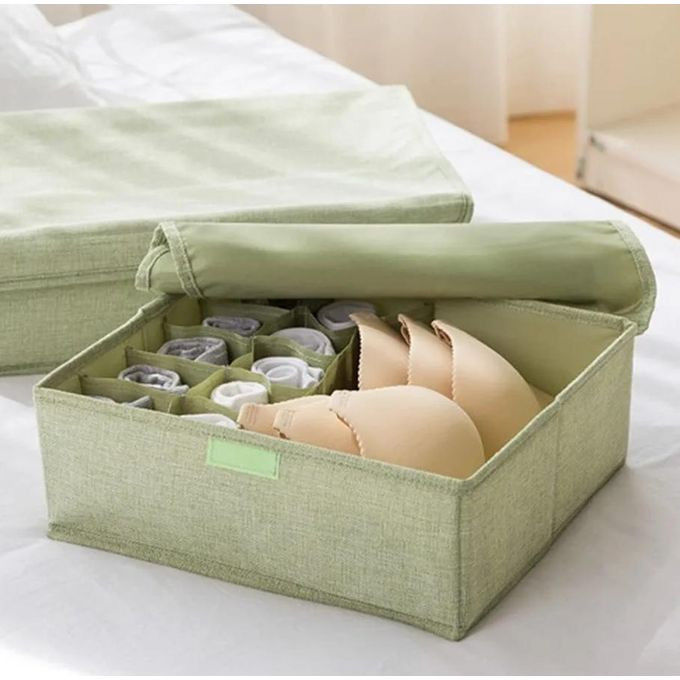 Non-Woven Collapsible Storage Cube Foldable Box Drawers Basket Bins with Lid Storage Containers Organizer Shelf 30x20x20cm-3Pack, Peach multicolor slight variations Peach color