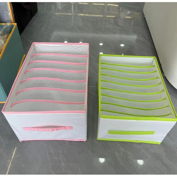 Clothes Jeans Storage Box Large Capacity Tidy Multipurpose Clothes Underpants Organizer Drawer for Wardrobe Divider Storage Box Pink