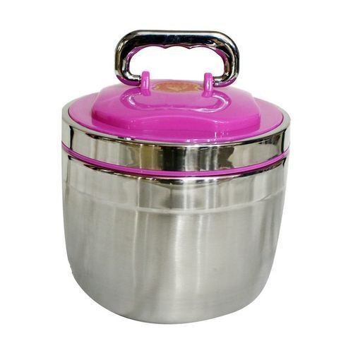 Stainless Steel Double Wall Food Flask 2.2 Litres - Silver