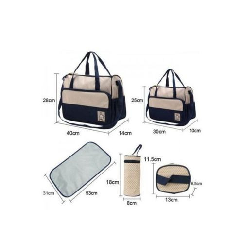 5 Piece Baby Diaper Changing Bag Set - Blue