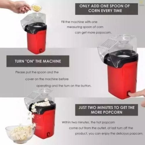 Electric Popcorn Maker Popper Machine - Red