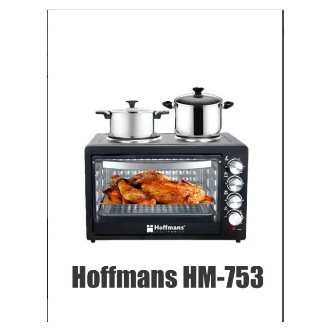 Hoffmans 2 In 1 hoffman Convection Electric Oven Of 55. Liters With 2 Hotplates-