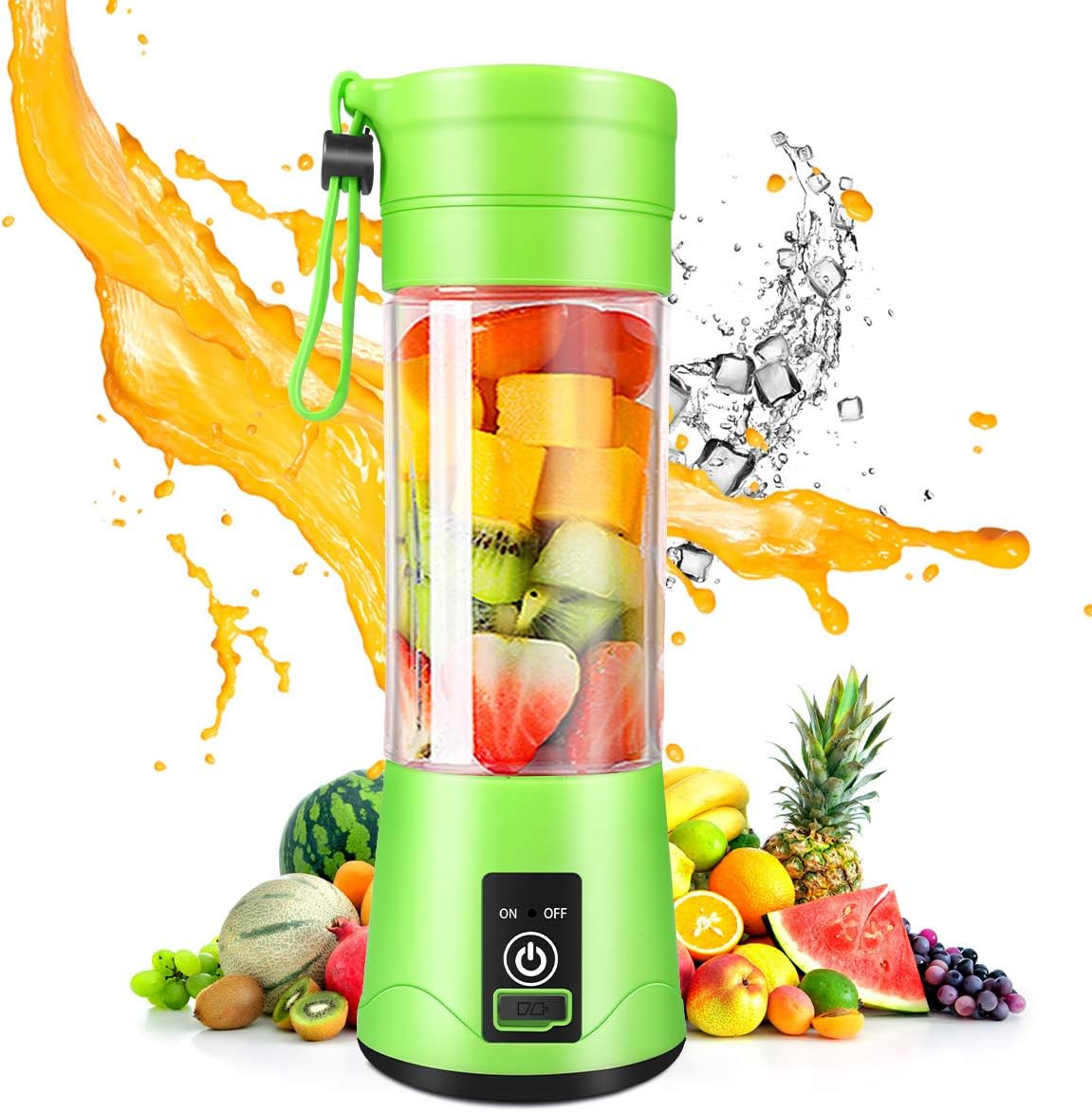 Portable Blender Mini Blender For Shakes And Smoothies Rechargeable USB 380Ml Traveling Fruit Juicer Cup. Multcolour