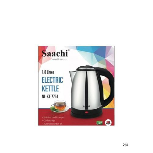 Original Saachi 2L Stainless Electric Kettle / Pacorator / Water Boiler - Silver, Black