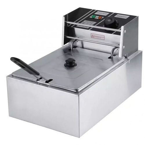 Professional Style Stainless Steel Deep Fryer - Silver 6L