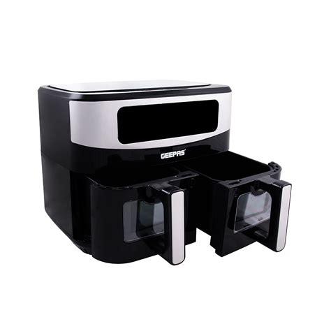 Geepas GAF 37525 Dual digi air fryer 9ltr oil fre/touch screen