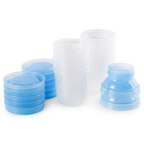 Momeasy Breast Milk Storage Cups 180ml/6oz-6cups-White&Blue